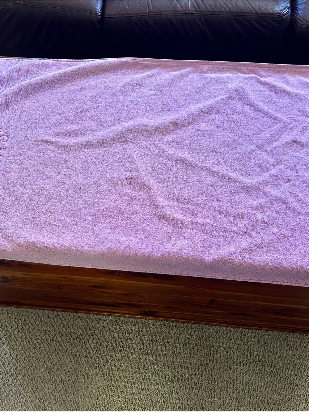 Vtg. Cannon Royal Family Pink Shell-Embossed Bath Towels - Set of 3 23” x 43”